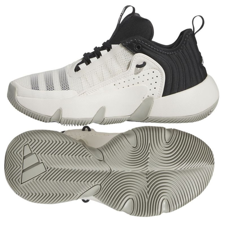 Tênis de basquete Adidas Trae Unlimited Jr IG0704 branco 1