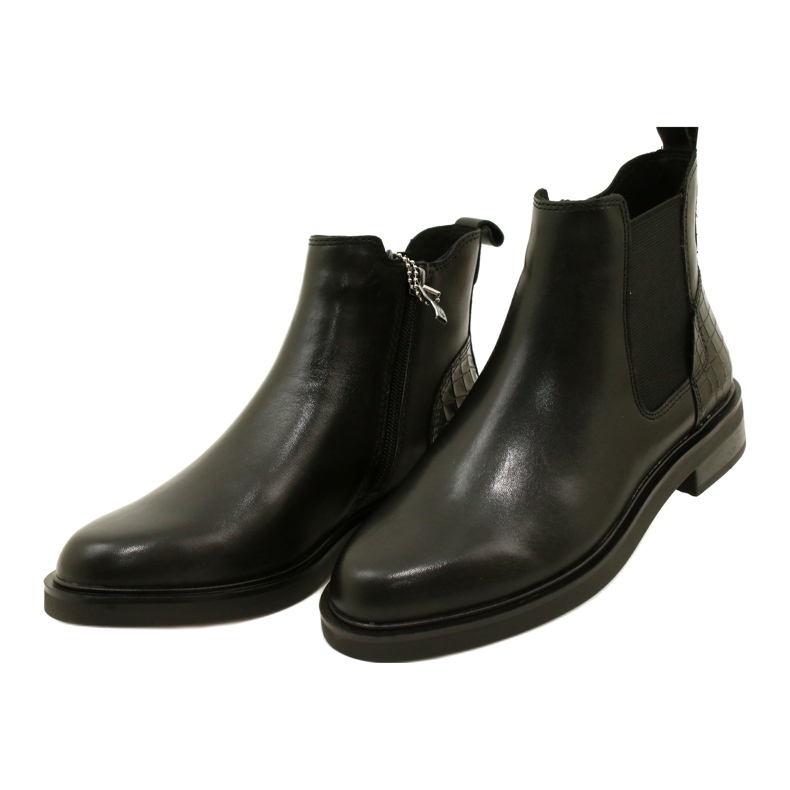 BOTAS DE CALARO DE CALUMO FEMANE CAPRICE 9-25479-41 019 BLACK preto 2