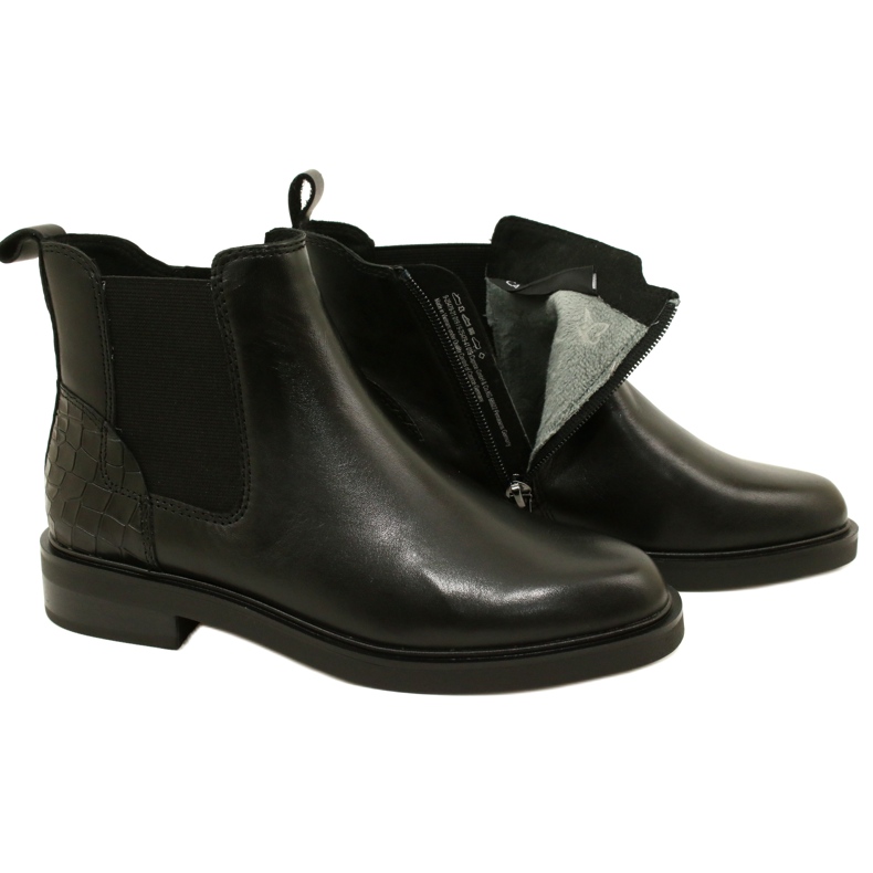 BOTAS DE CALARO DE CALUMO FEMANE CAPRICE 9-25479-41 019 BLACK preto 5