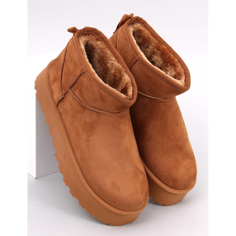Botas de neve com plataforma da Solnis Camel castanho 1