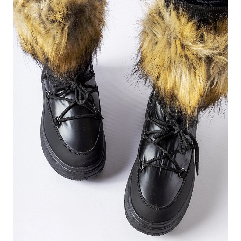 Botas de neve femininas pretas Cavargna preto 1
