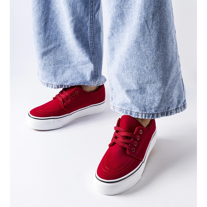 Tênis de camurça ecológica Red Abboud vermelho 1