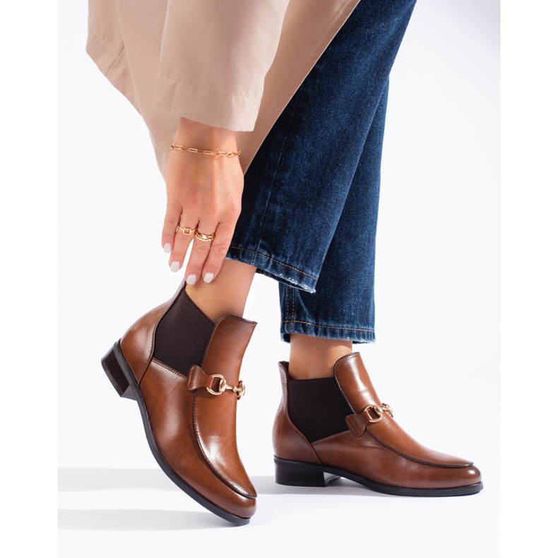 Botas de mulher Jodhpur salto Vinceza castanho 2