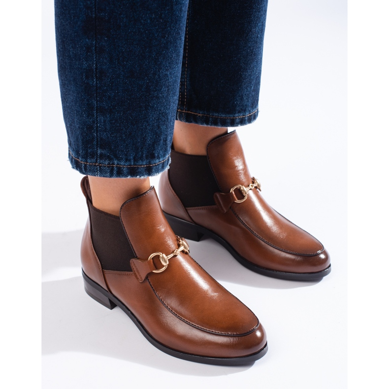 Botas de mulher Jodhpur salto Vinceza castanho 1