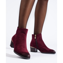 Botins de camurça bordô, Vinceza vermelho 1