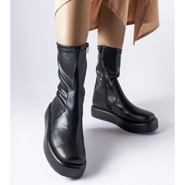 Botins plataforma Shadid pretos 1