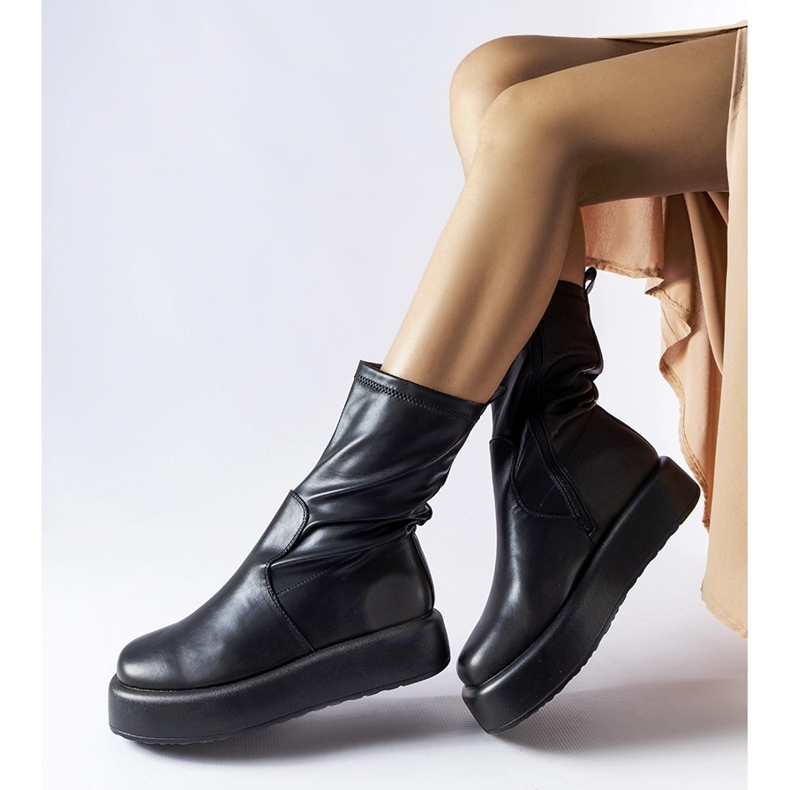 Botins plataforma Shadid pretos 2