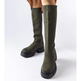 Botas verdes com parte superior flexível da Maroun 1