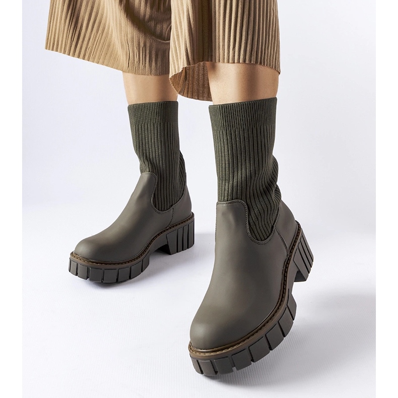 Botins meia Beauchemin verdes 1