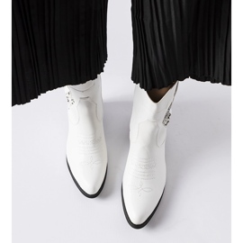 Botas de cowboy brancas de salto alto Henriette branco 1