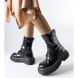 Botas de trabalho pretas com isolamento na plataforma Davi preto 1