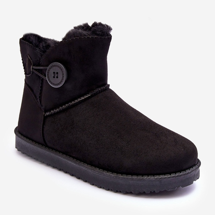 Botas de neve femininas isoladas com decoração, Siriol preta preto 1