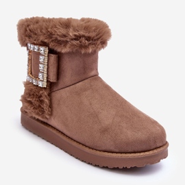Botas de neve isoladas com fivela, bege escuro Dulca 2
