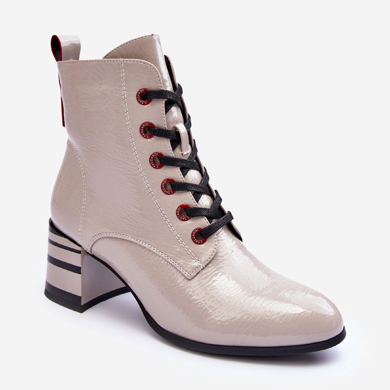 Botas envernizadas de salto alto S.Barski MR870-49 cinza claro 2