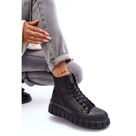 Tênis de couro isolado com zíper Big Star MM274625 preto 1