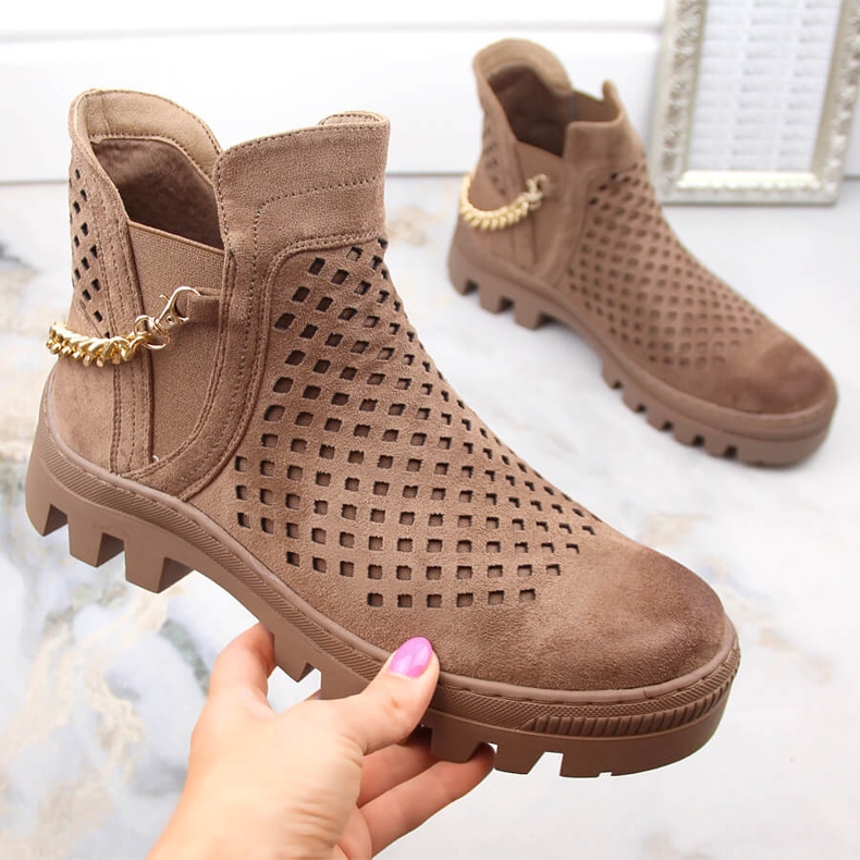 Botins de camurça Potocki W WOL179B, marrom 1