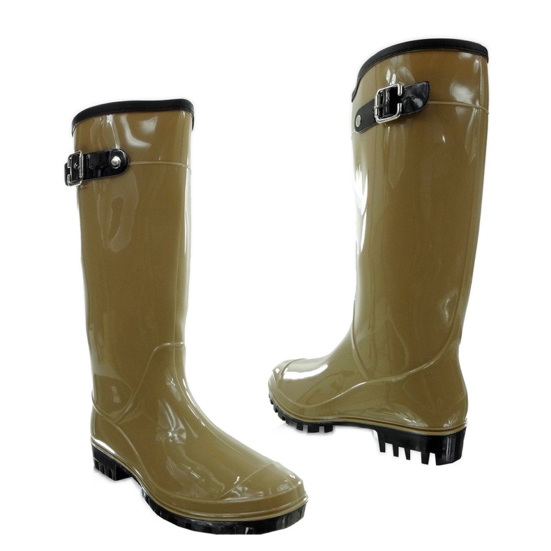 Botas de chuva com fivela 812-1 Bege 1