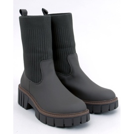 Botas Chelsea de cano alto Ruddins Kaki com parte superior flexível verde 1