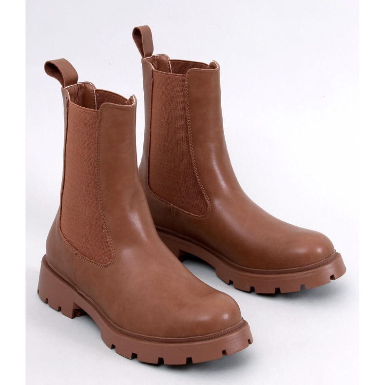 Botas altas Chelsea femininas Setze Tan castanho 1