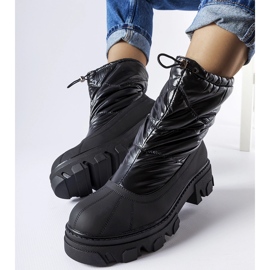 Botas de neve pretas com punho Cendrillon preto 1 Botas de neve pretas com punho Cendrillon preto 1