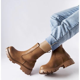 Botas Chelsea marrons de cano alto, Verones castanho 1