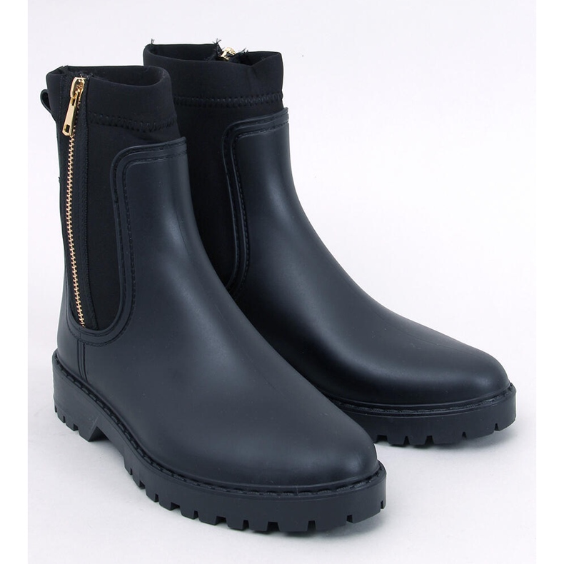 Botas Chelsea femininas abaixo pretas preto 1