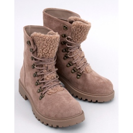 Leggs Botas bege com cadarço 1