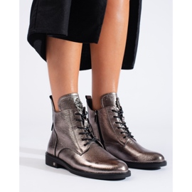 W. Potocki Botas rasteiras prateadas Potocki marrom 2