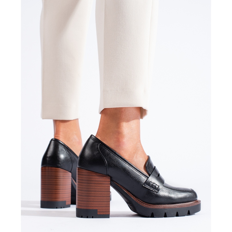 Elegantes sapatos pretos femininos de salto alto da Shelovet 2