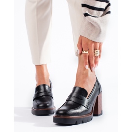 Elegantes sapatos pretos femininos de salto alto da Shelovet 1