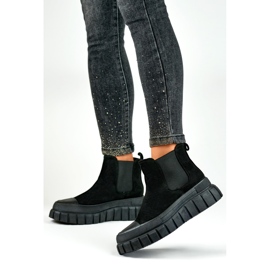 Botas Chelsea esportivas pretas femininas preto 1