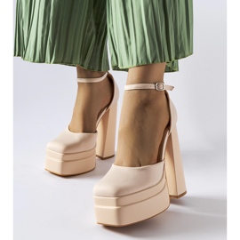 Sapatos de salto alto Romines bege 1 Sapatos de salto alto Romines bege 1