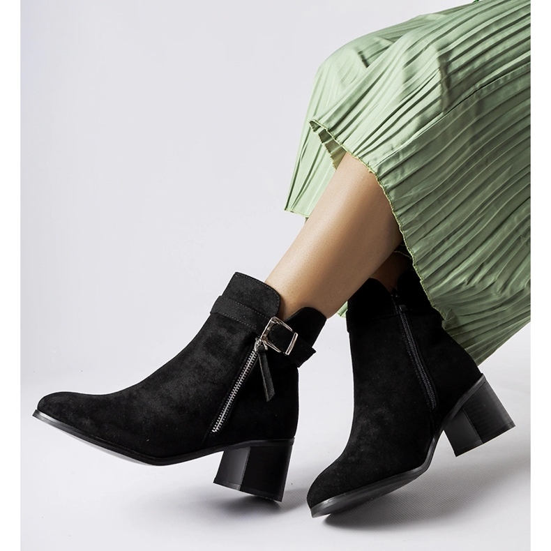 Botins de salto baixo Bédard pretos 1