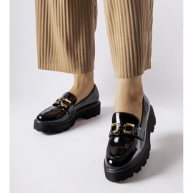 Inna Sapatos de barro pretos envernizados 1