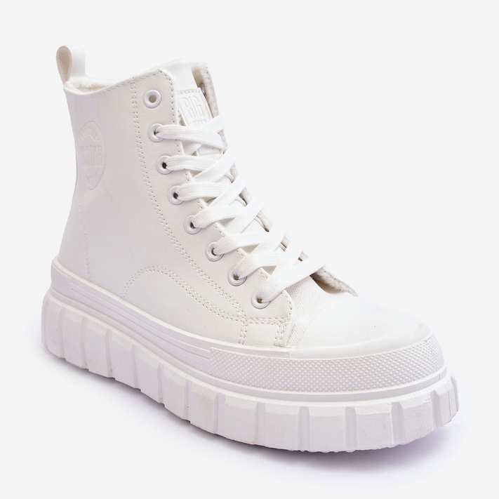 Tênis de couro isolado com zíper Big Star MM274624 branco 1