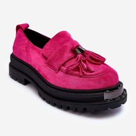 PS1 Sapatos de camurça Mocassins femininos fúcsia Ramvli rosa 1