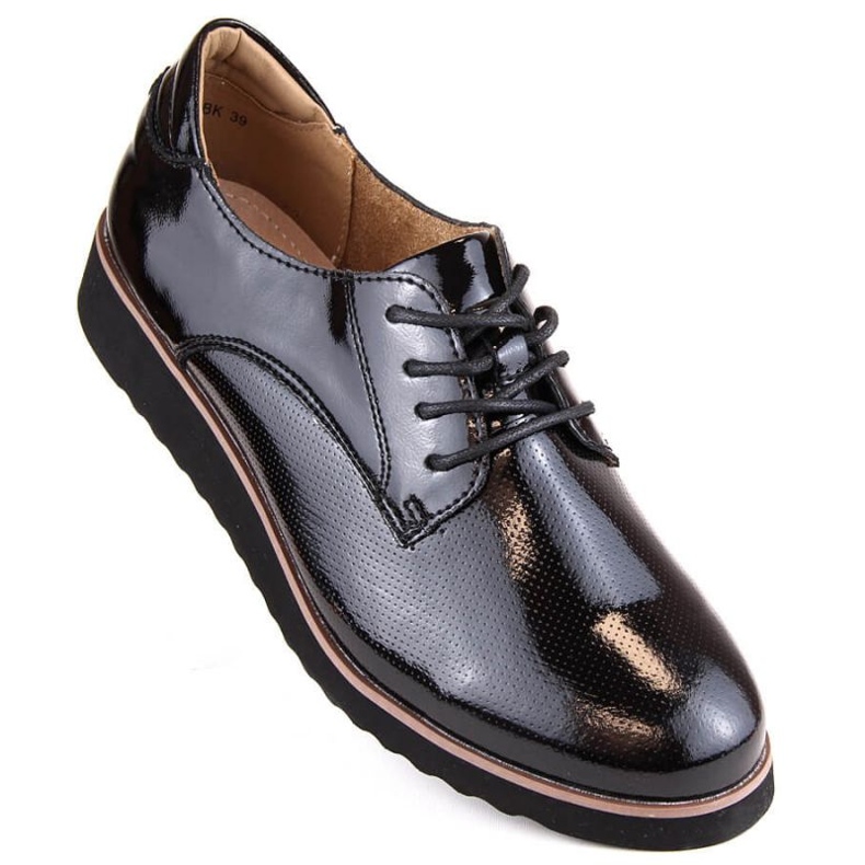 Filippo W PAW461 sapatos pretos de couro envernizado 1