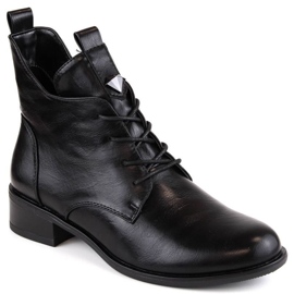 Botins isolados com cadarço e zíper M.Daszyński W SAN18, preto 1