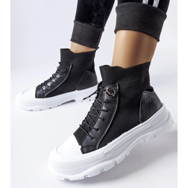 Inna Tênis preto de meia alta Fredo 1