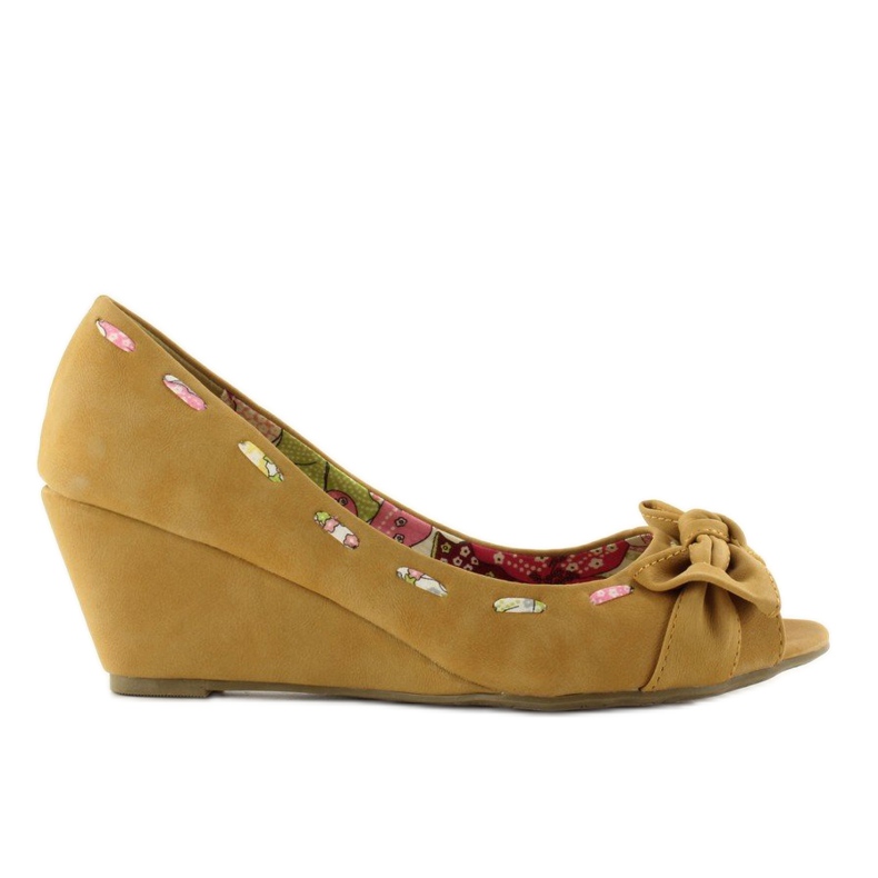 Bombas cunhas 77-79 camelo marrom 1