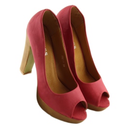 Salto bloco 2521-1 scarpin vermelho 1