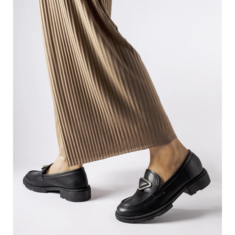 Mocassins pretos decorados com strass Marsilius 2 Mocassins pretos decorados com strass Marsilius 2