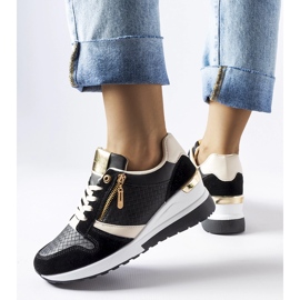 Tênis preto Ashland com cunha 1