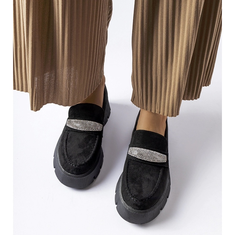 Mocassins pretos com sola maciça Macario 2