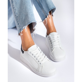 Calçados esportivos femininos clássicos brancos da Shelovet 2