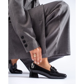 Sapatos femininos de couro envernizado Vinceza com salto alto preto 1 Sapatos femininos de couro envernizado Vinceza com salto alto preto 1