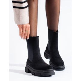 Botins de camurça preta Shelovet preto 1