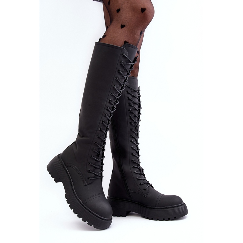 PS1 Botas pretas Bergdis com cordões e isolamento acima do joelho acima do joelho preto 1 PS1 Botas pretas Bergdis com cordões e isolamento acima do joelho acima do joelho preto 1