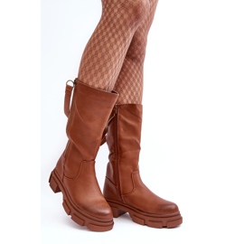 PS1 Botas de cano médio Lizames marrons marrom 1