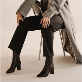 Marco Shoes Botas elegantes no poste preto 1